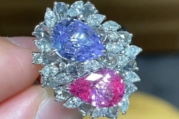 Cobalt spinel yüzük tasarımı - Swan atölyesi